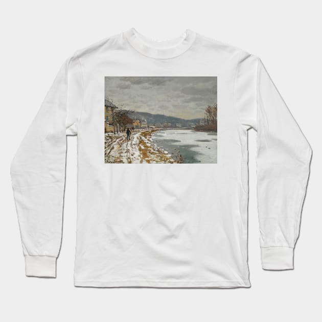La Seine A Bougival by Claude Monet Long Sleeve T-Shirt by Classic Art Stall